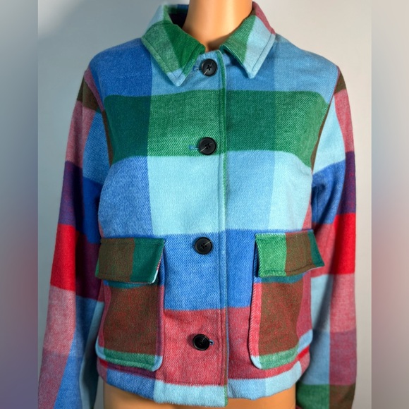 Colorful Plaid Women's Jacket - Picture 6 of 11